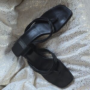 Charles Jourdan black sandals; Size 9-1/2